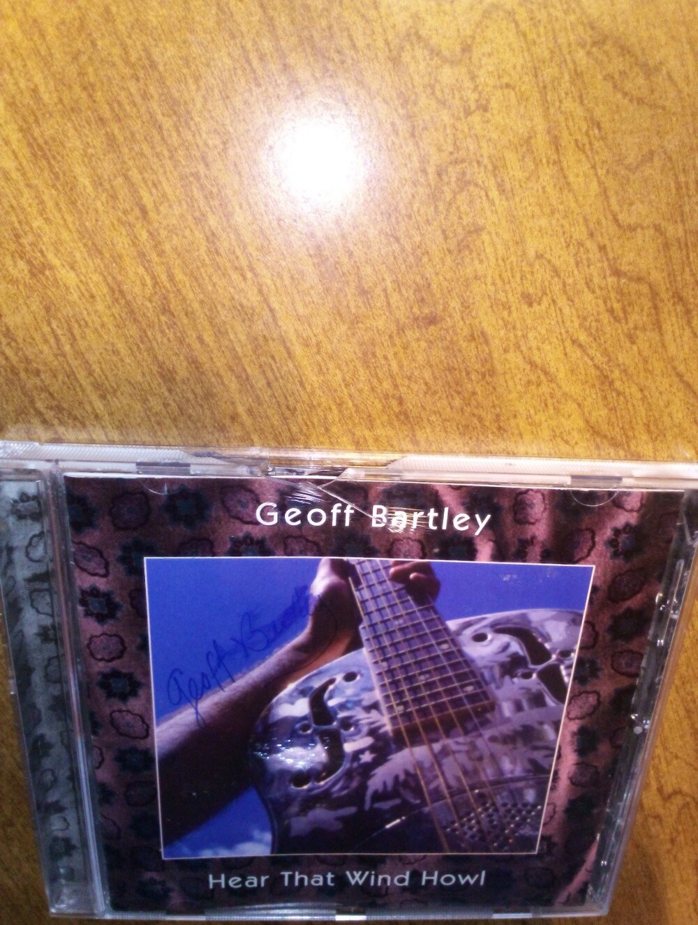 Geoff Bartley Hear That Wind Howl 1997 Waterbug Records Signed Delta Blues CD